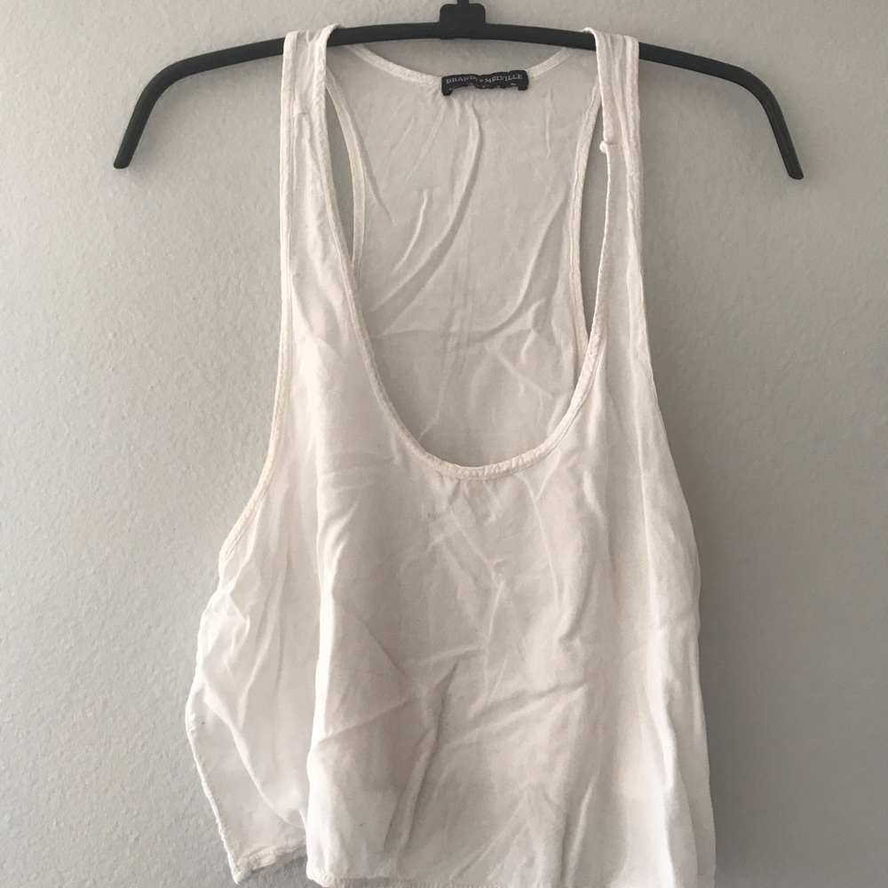 White Crop Top Loose-fitting Cami from Brandy!